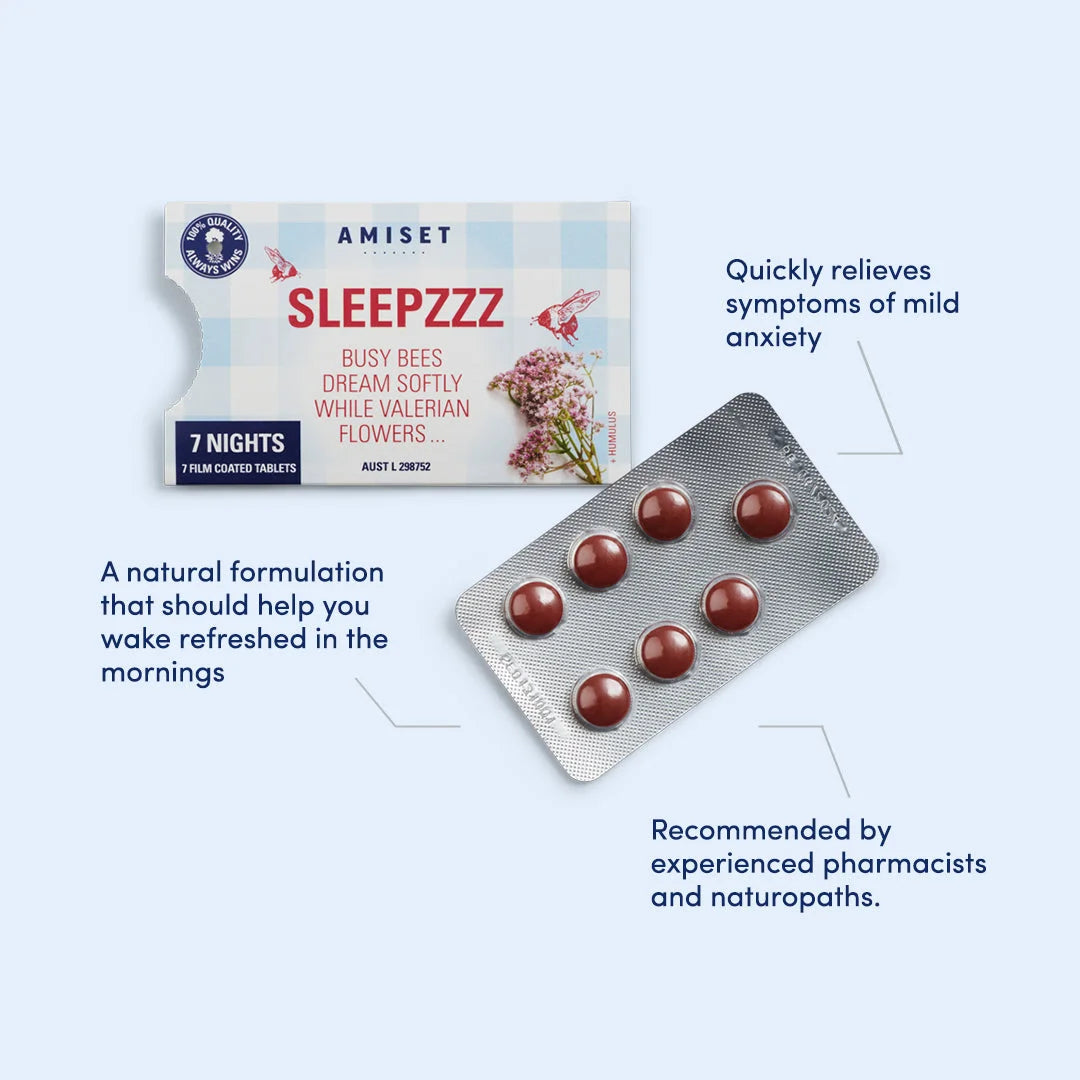 SLEEPZZZ 7 NIGHTS 1PK (1 blisterverpakking met 7 tabletten) - helpt milde angst te verlichten om een ​​goede nachtrust te bevorderen