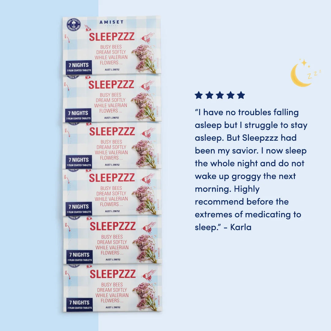 SLEEPZZZ 7 NIGHTS 1PK (1 blisterverpakking met 7 tabletten) - helpt milde angst te verlichten om een ​​goede nachtrust te bevorderen